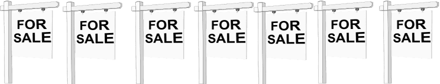 Row of For Sale Signs