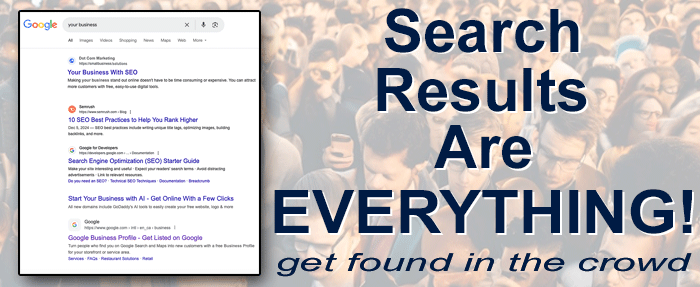 Search Engine Optimization advertisement